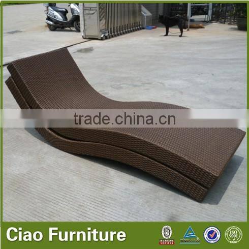 resin outdoor rattan furniture sun lounger for sale