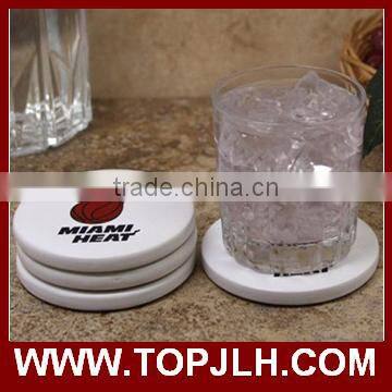 Promotional gift sublimation white blank round ceramic coasters