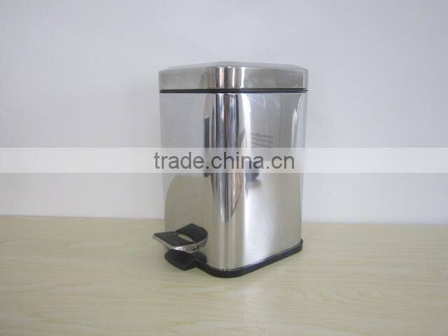 Powder coated Step Can Waste Trash Basket Bin Box Garbage Can Red Rubbish bin