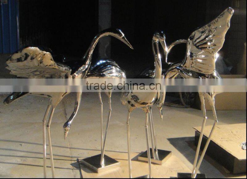 Outdoor Large Stainless Steel Swan Sculpture