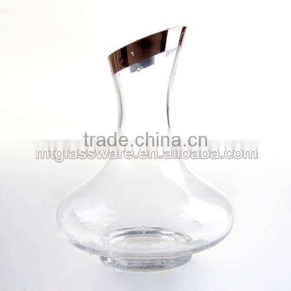 Rose gold electroplating of mouth wine decanter