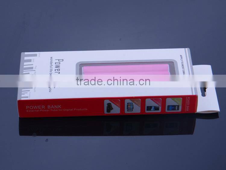 universal smart power bank with led light/dual USB power bank 2600mAh