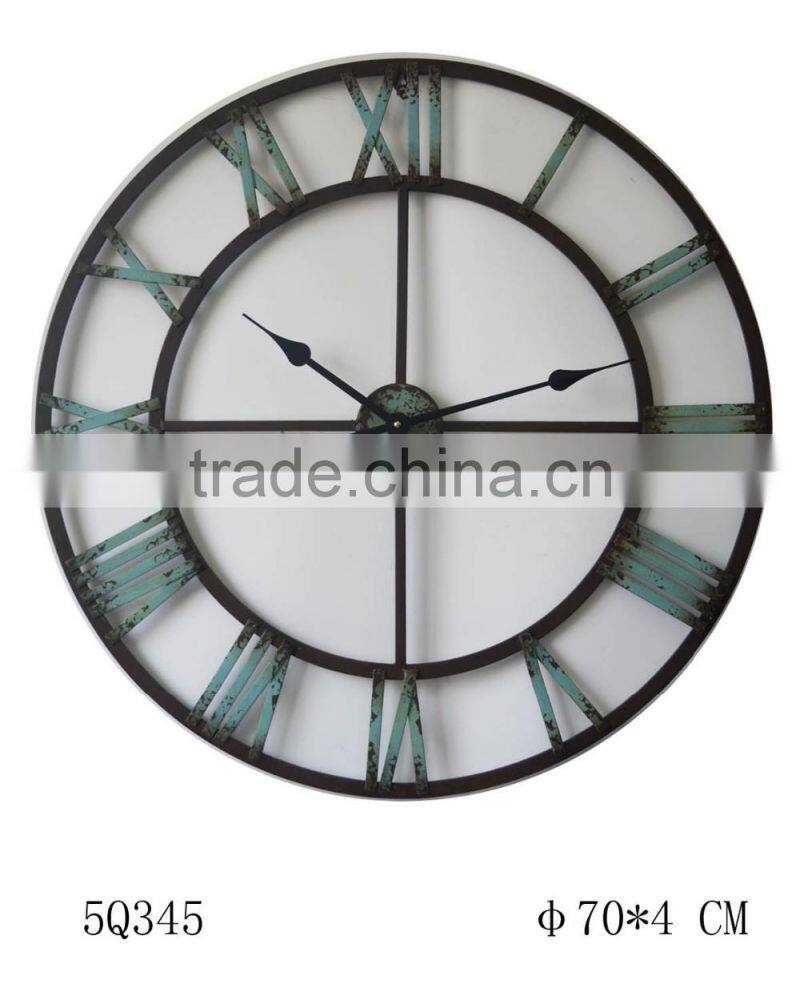irregular 80"D antique black metal clock wall decorative