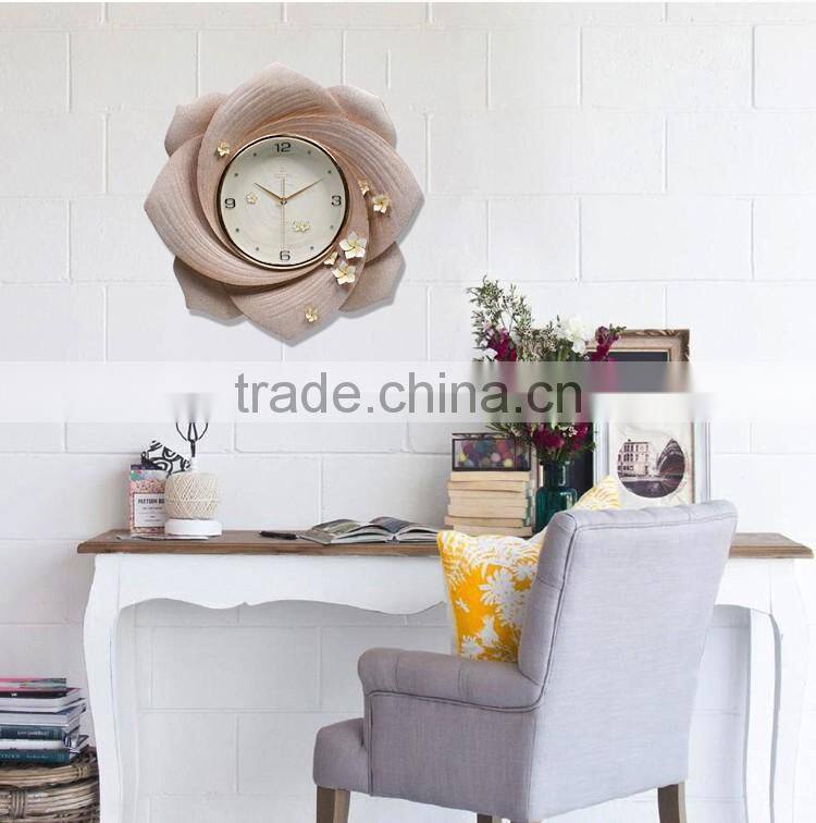 M28B Momoda Creative modern fancy elegant 3D flower wall clock quiet quartz home decoration large wall table clock set