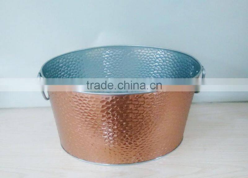100% Waterproof Embossed Antique Tin Bucket