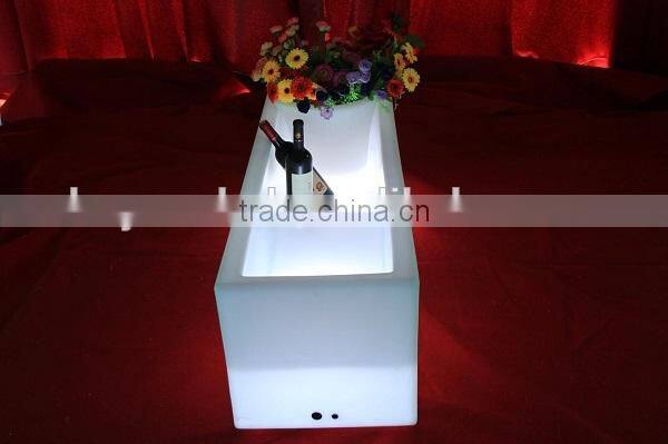 Plastic PE RGB 16 colors changing led flower pots, LED Ice Bucket