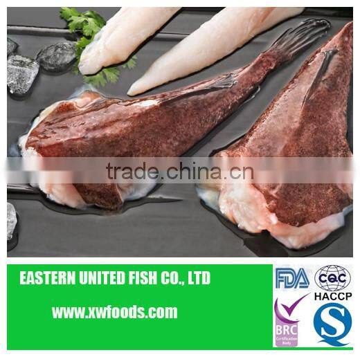 IQF frozen monk fish fillets