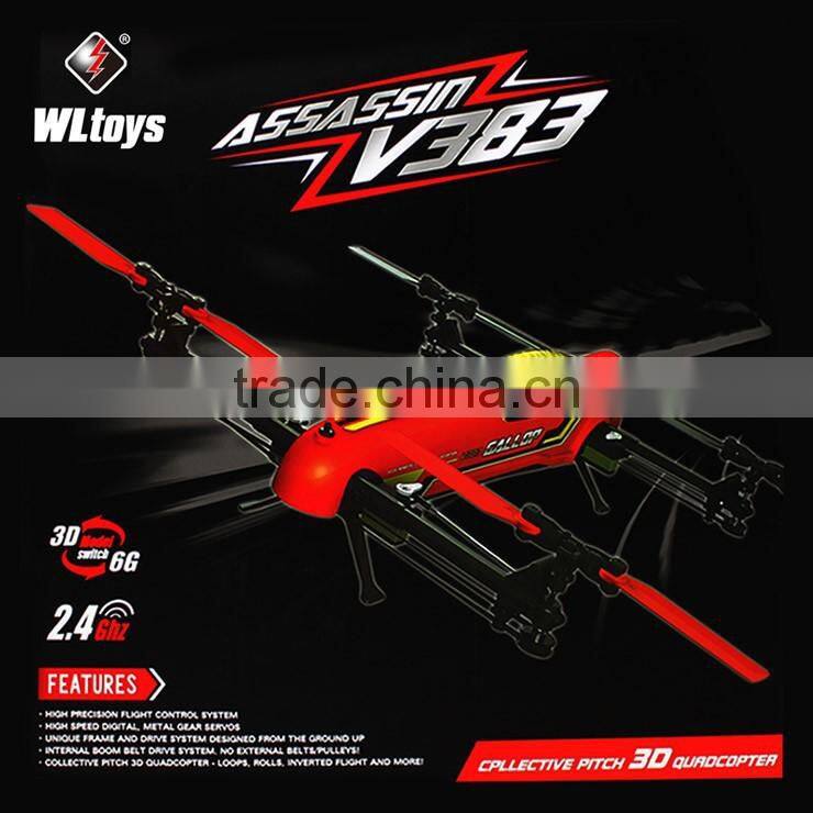 WLtoys V383 3D 2.4G 6CH 500 Electric Stunt Action Led Slingshot Helicopter ,Waterproof Quadcopter Mariner