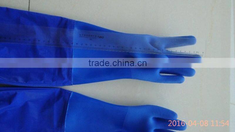 Long sleeve pvc dipped waterproof glove