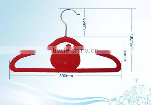 Velvet hanger for children in red