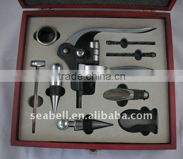 9pcs zinc alloy wine tool set