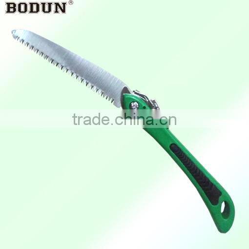 B9003 Good quality green with black plastic handle folding saw&pruning saw&hand saw
