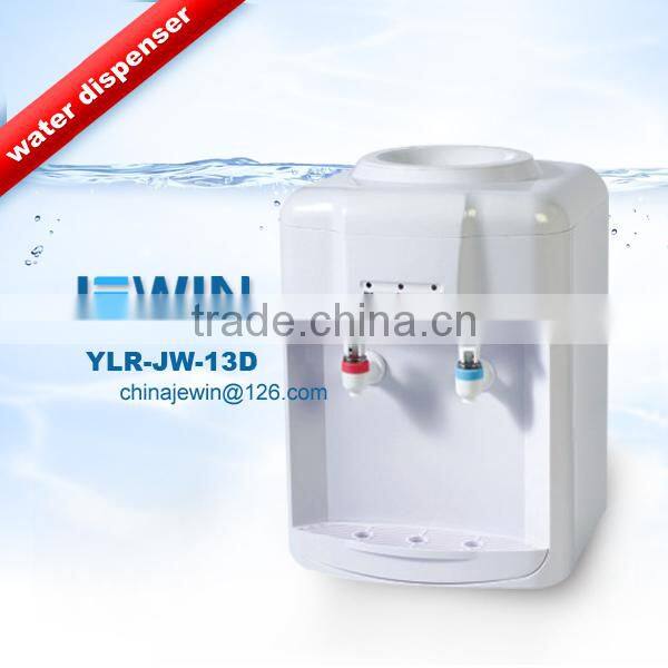 Hot and cold desktop water dispenser with electronic cooling