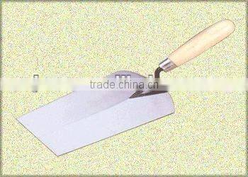 carbon steel bricklaying trowel with wooden handle