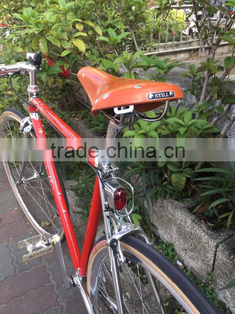 Still Promenade Saddle Vintage Classic Hand Made Leather Bicycle Saddle -Honey