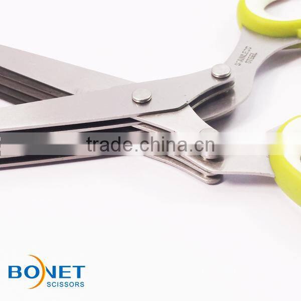 S97013BP FDA certificated 7-1/2" 5 blades paper shredding scissors