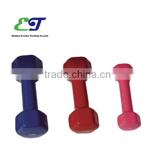 Vinyl dumbbell with 6 edges / high quality dumbbell