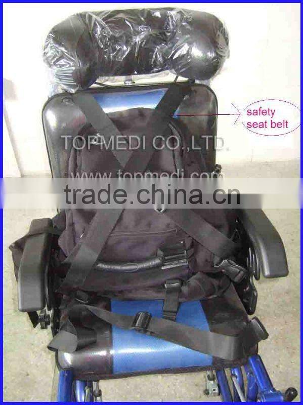 RehabiAluminum chair frame high back reclining wheelchair for cerebral palsy children/ cp chair/electric power /folding/economic