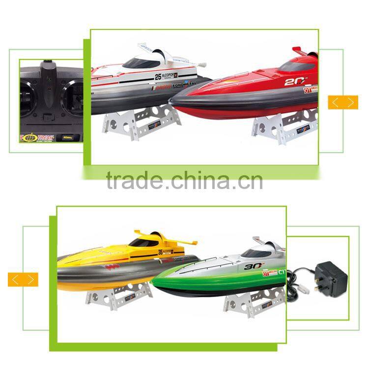 Newest 3 channel hight speed big rc bait boat for boy