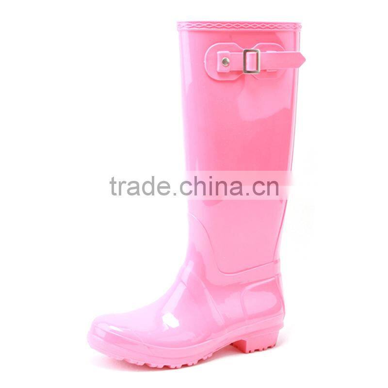 fashion knee tube pvc wellington boots wholesale