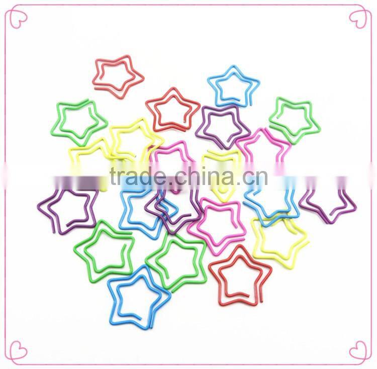 Creative ligh blue color star shape paper clip in transparent box 12pcs/box