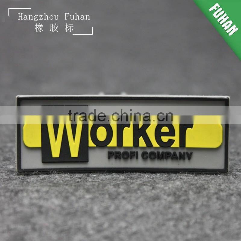 High quality hot selling 3d silicone soft rubber custom pvc patch