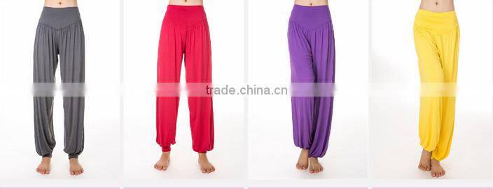 Shuoyang Women's colorful Modal fitness gym yoga pants Wholesale custom bloomers lantern yoga trousers
