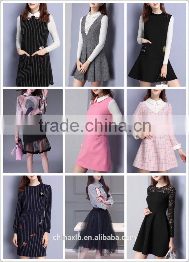 european women clothing big size woman winter grid dress