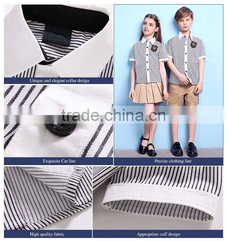 Wholesale Classic Design School Shirt And Khaki Skirt And Short Pants