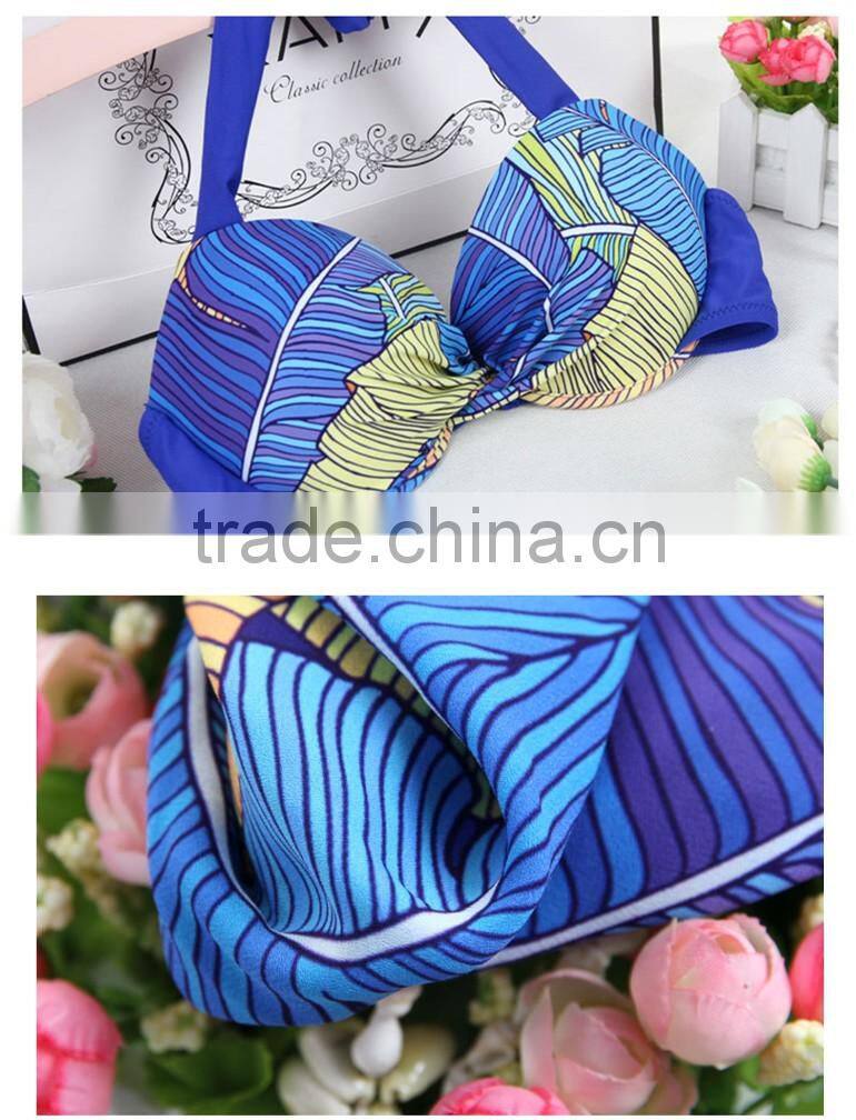 Fast delivery Comfortable custom hot selling fancy colorful three-piece swimsuit for girl