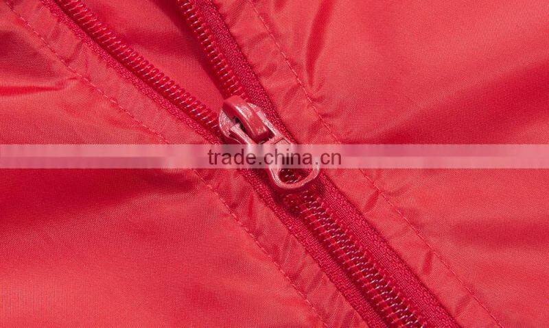 Factory Red Hoody Windproof Lady Coat rain coat