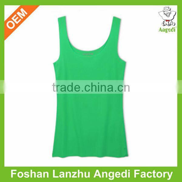 100% cotton ladies gym vest blank tank top custom made slim fit