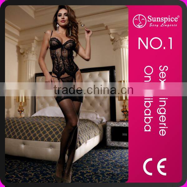 New design sexy costumes lace corset with back show erotic lingerie underwear