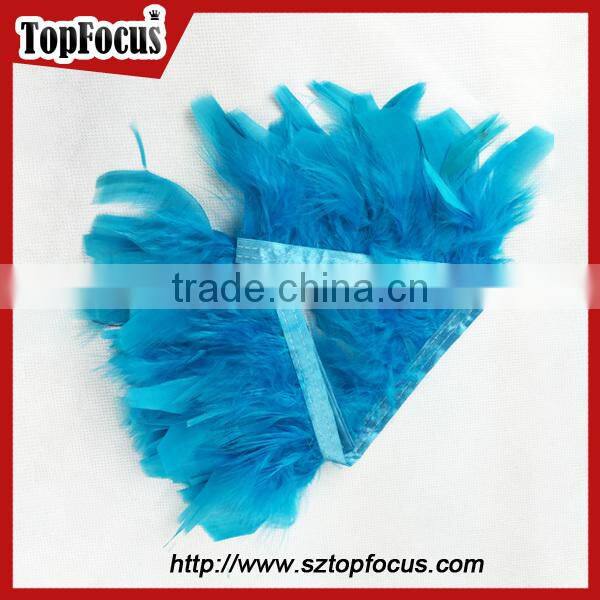 green trimming fringe for DIY cloth synthetic wholesale Turkey feathers