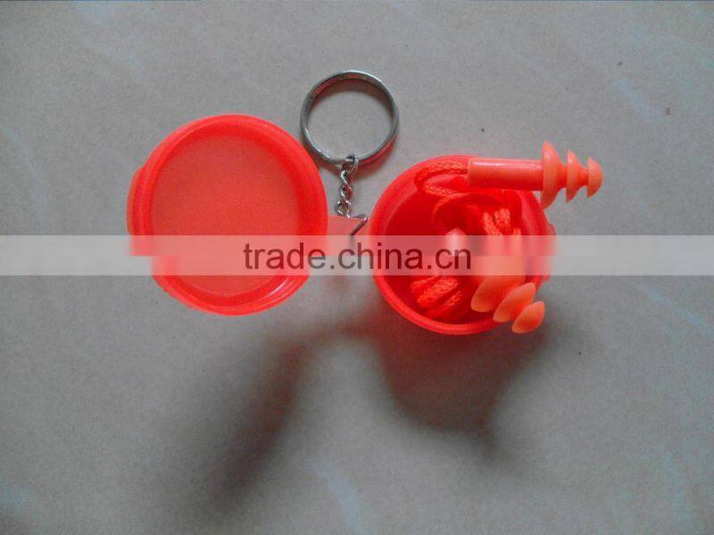 PU hearing protection,eco-friendly PU ear plugs, earplug with keychain