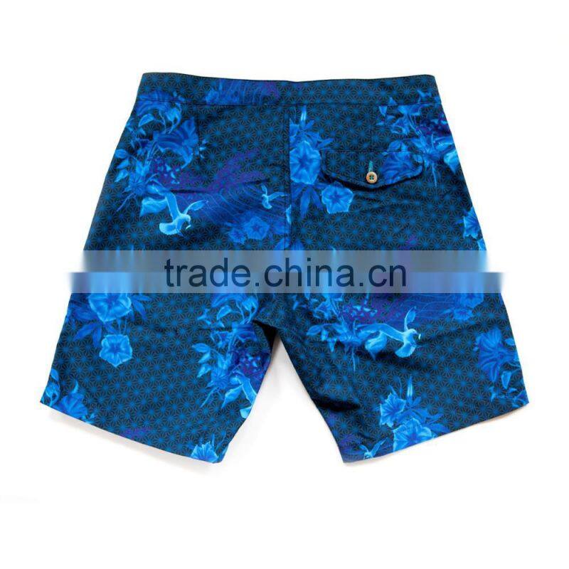 Quick Drying Recycled Polyester Man Board Short Slanted Chino Style Side Pockets Swim Shorts Inner Drawcord Zip Fly Casual Surf