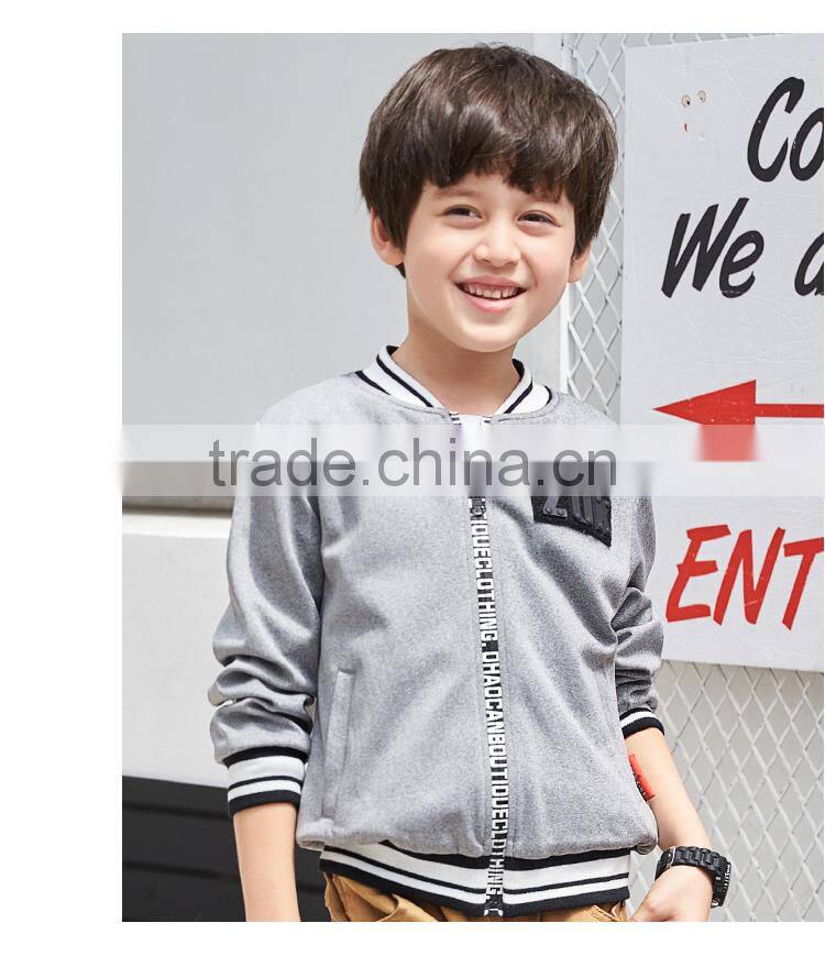 Boys Knit Jacket Kids Sweatshirt Custom Print Zip Up Spring Autumn Coat Cheap Sale in Bulk