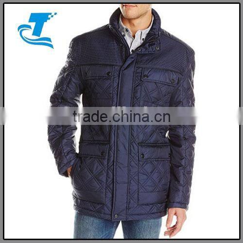 Stylish Warm Men's Four-Pocket Quilted Jacket