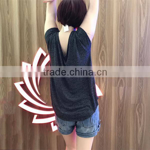 New fashion AB yarn fabric short sleeve t shirt