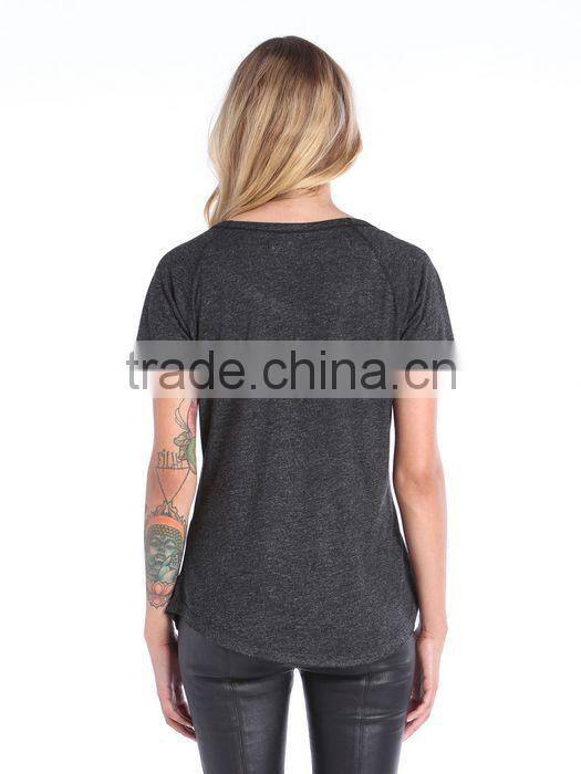 slim fit t shirt custom with raglan sleeves blank tee shirts