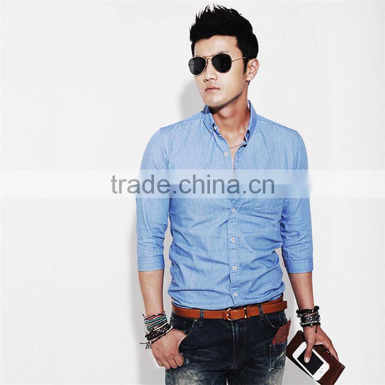 2015 Mens Casual Western Plaid Checked Pearl Snap Short Sleeve Shirt