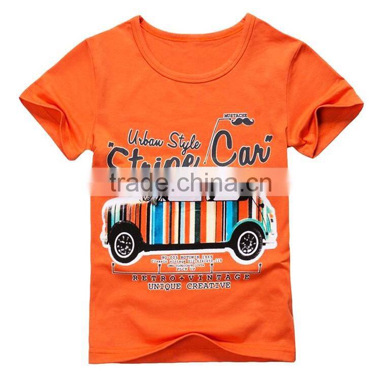 China clothing bulk fancy cartoon print wholesale cotton kids t shirt