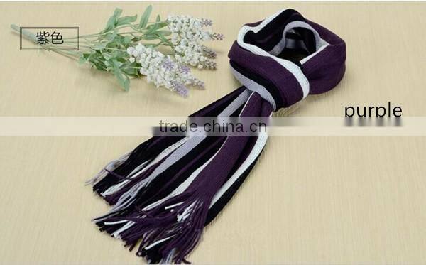 New arrival cheap price high quality wool knitting design men's winter warm scarf