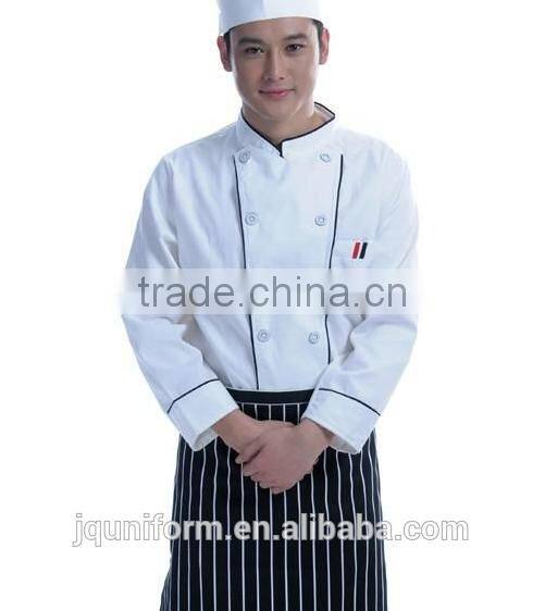 China unisex long and short sleeve coat catering jackets White chef uniforms
