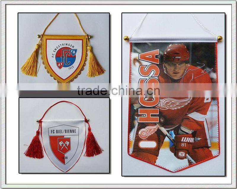 custom satin polyester pennant