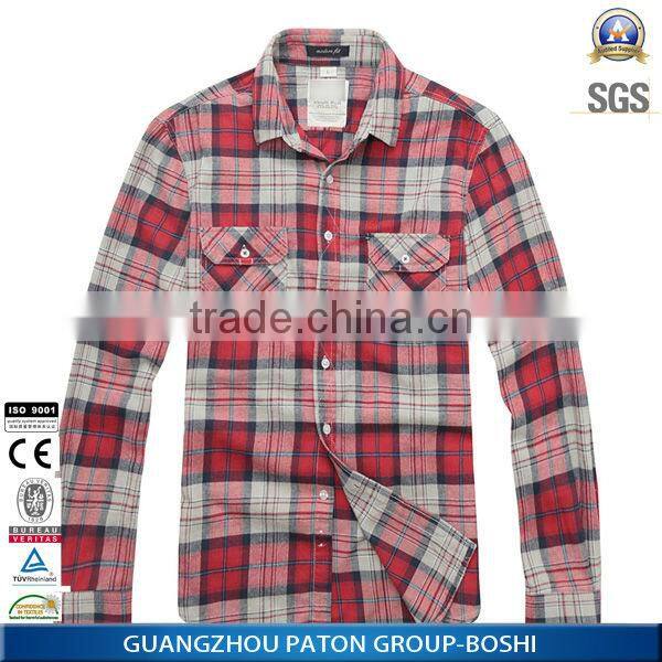 Factory price plain flannel shirts