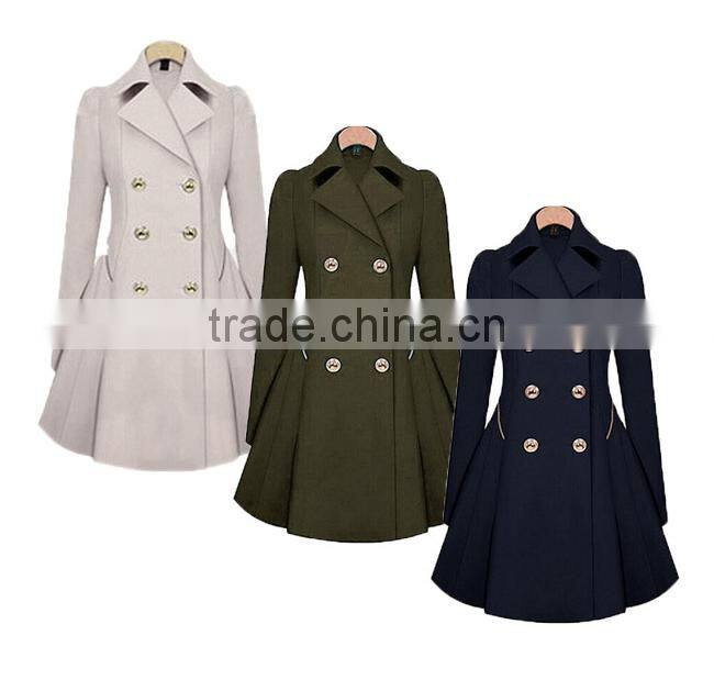 Women's Double Breasted Cinch Trench Coat