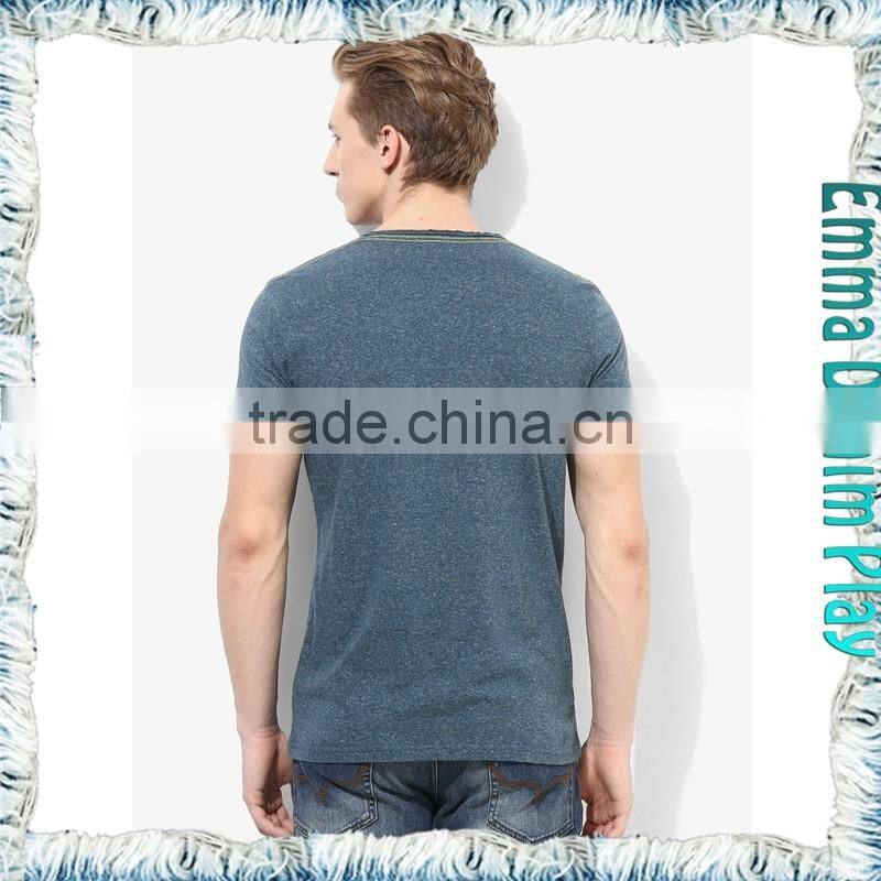 Wholesale Men's High Qualityn V Neck Combed Cotto Tee Shirts