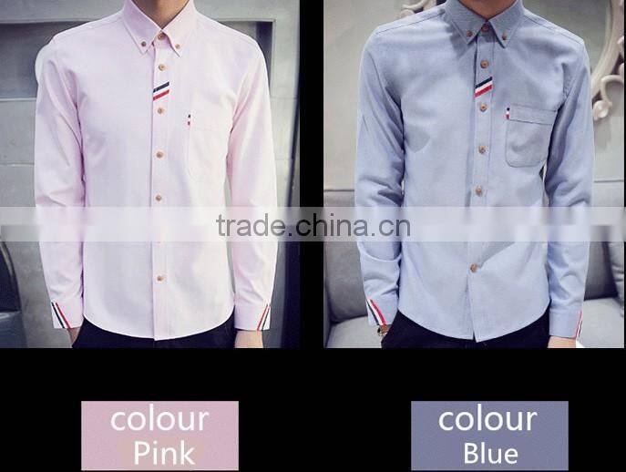 Decorated pocket high quality oxford shirts autumn shirts for man casual shirts