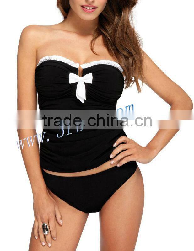 sexy girls black beachwear and swimwear